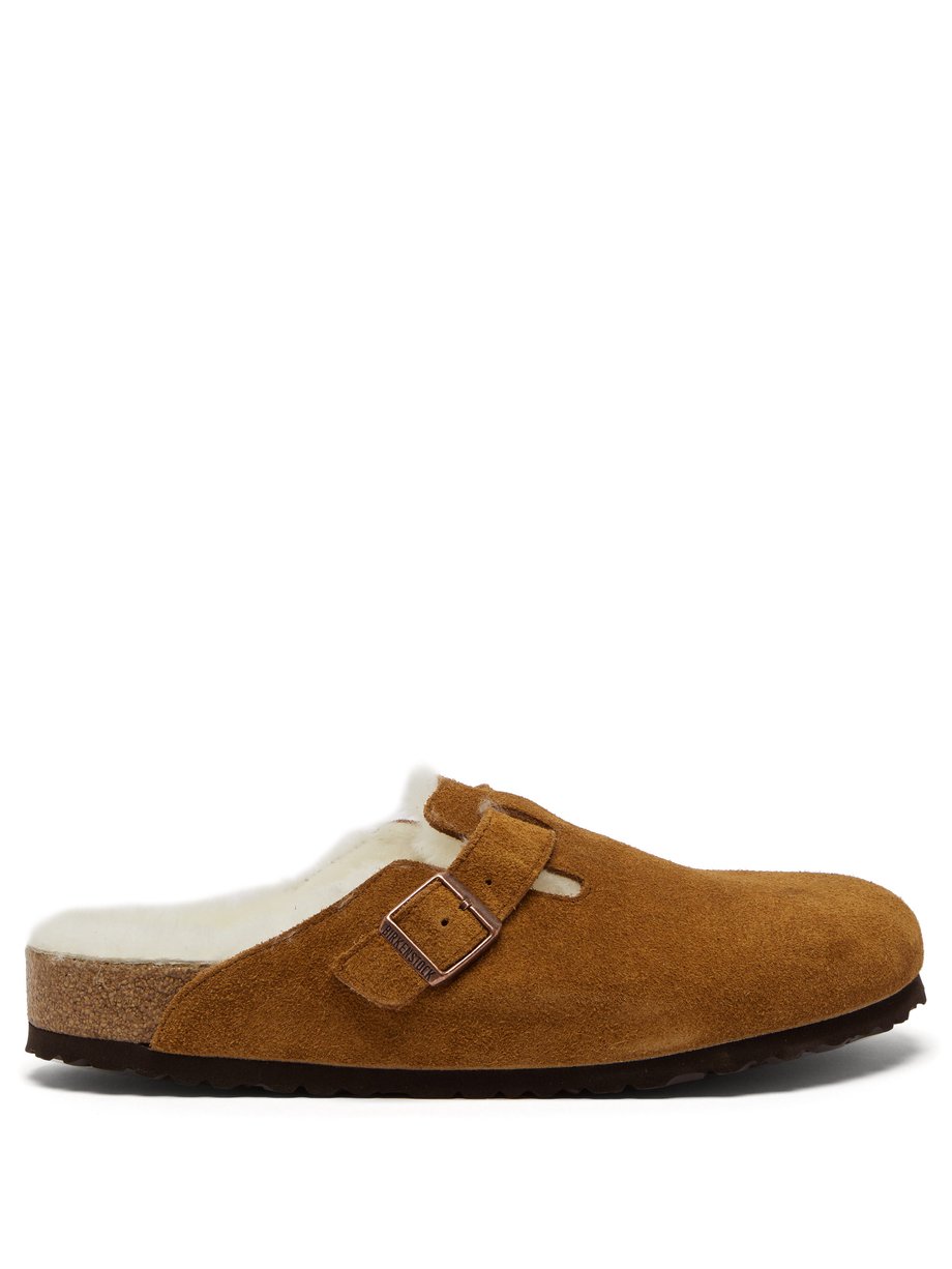 Boston shearling-lined suede clogs