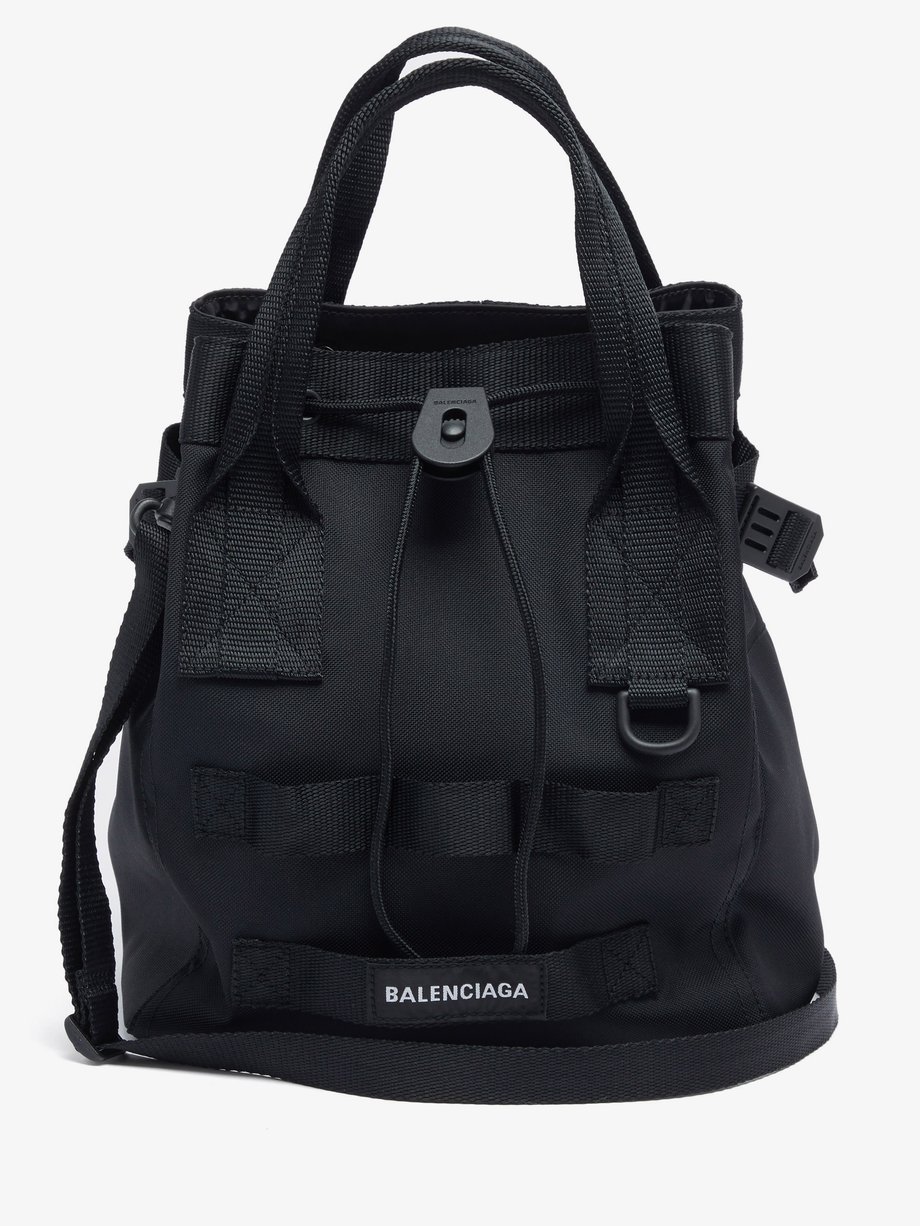발렌시아가 Balenciaga Black Army recycled-nylon tote bag