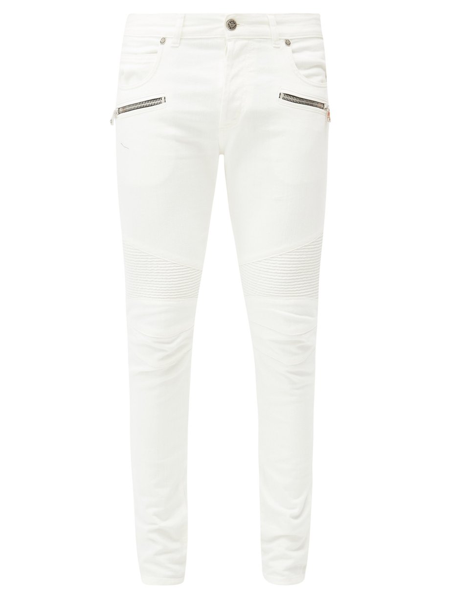 uformel gå mærke White Balmain Jeans Outlet, SAVE 39% - mpgc.net