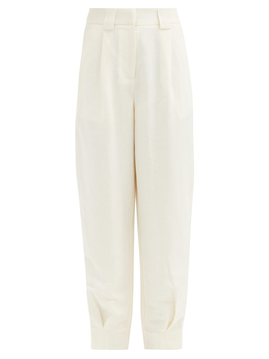 White Tailored linen-blend trousers | Aje | MATCHESFASHION US