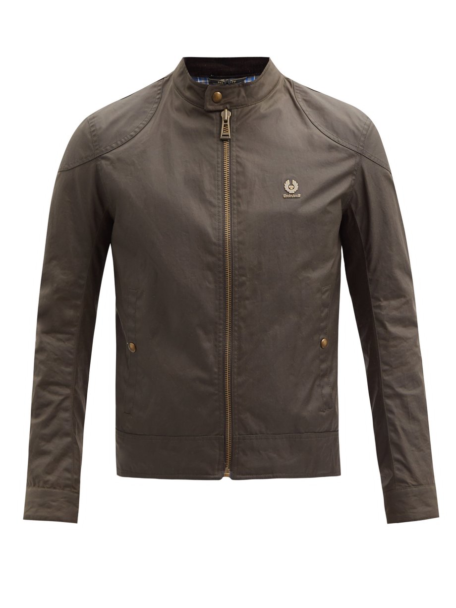 waxed cotton cafe racer jacket