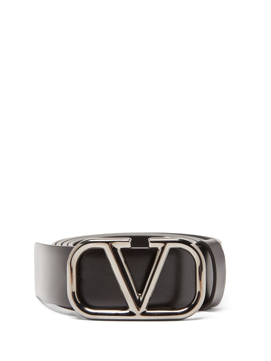 Black V-logo leather belt | Valentino | MATCHESFASHION US
