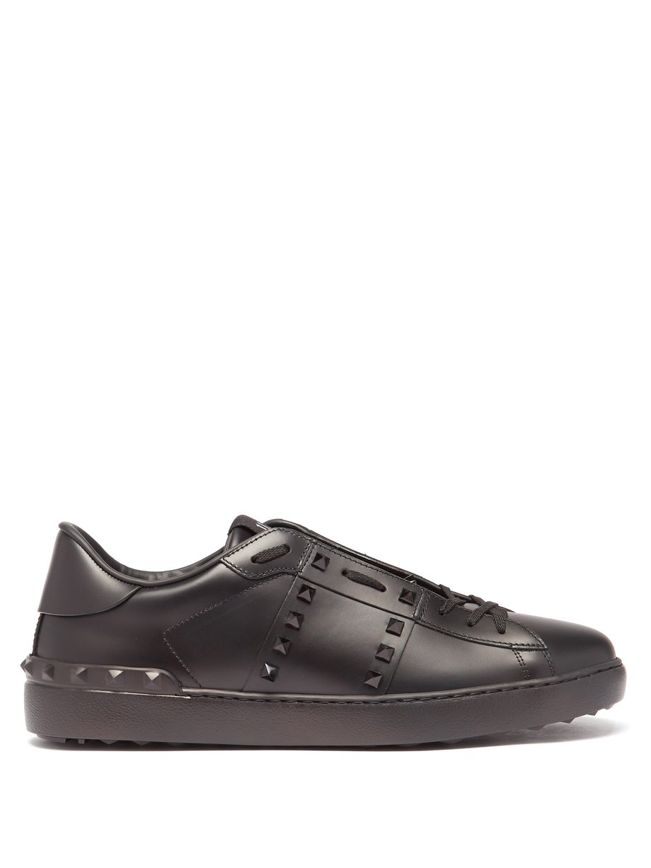 reductor parti Springboard Rockstud Untitled leather trainers Black Valentino | MATCHESFASHION FR