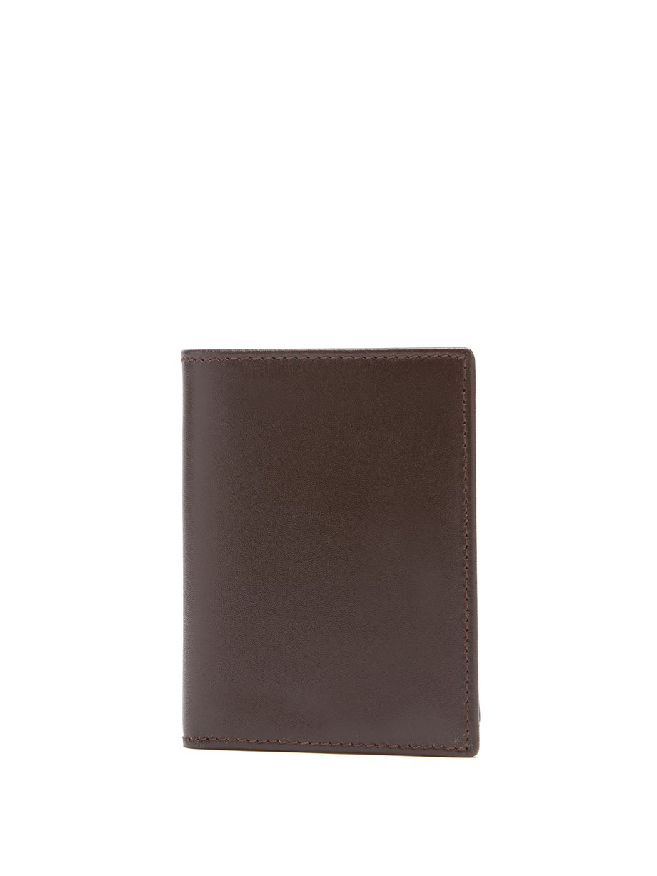 Brown Bi-fold leather wallet | Comme des Garçons Wallet | MATCHESFASHION UK