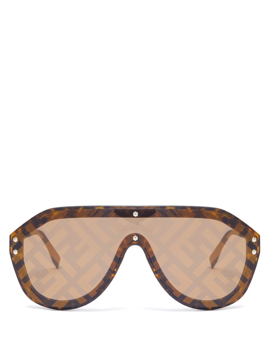 FF aviator metal sunglasses Brown Fendi 