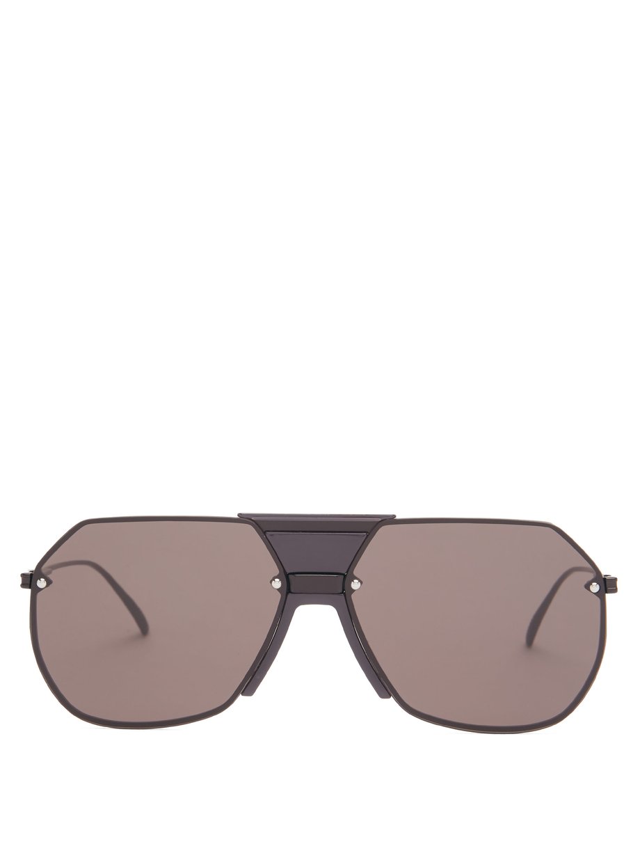 Black Aviator metal sunglasses | Bottega Veneta | MATCHESFASHION US