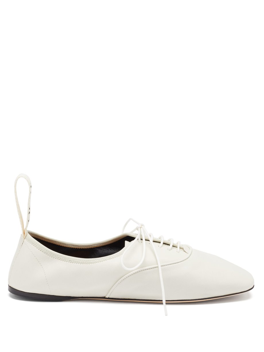 White Logo-tab leather Oxford shoes | Loewe | MATCHESFASHION US
