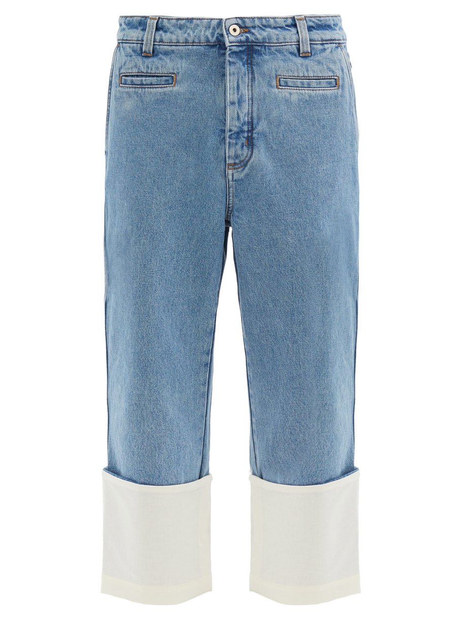 Fisherman turned-up cuff jeans Blue 