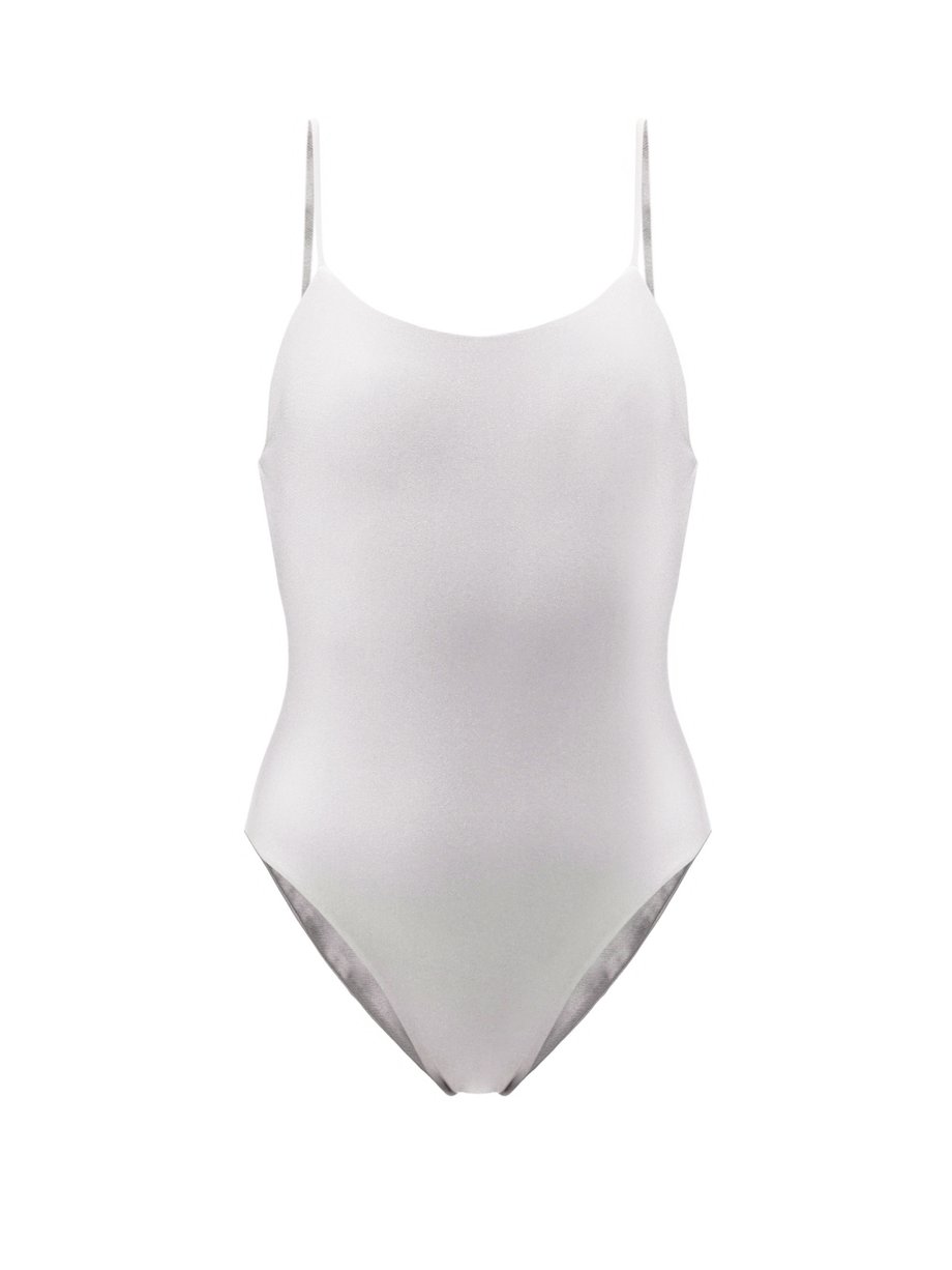 Trophy low-back swimsuit Metallic Jade Swim | MATCHESFASHION FR