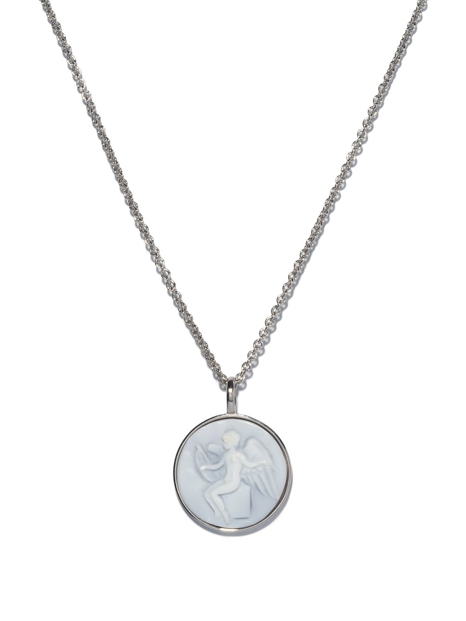 Silver Eros cameo sterling-silver pendant necklace | Tom ...