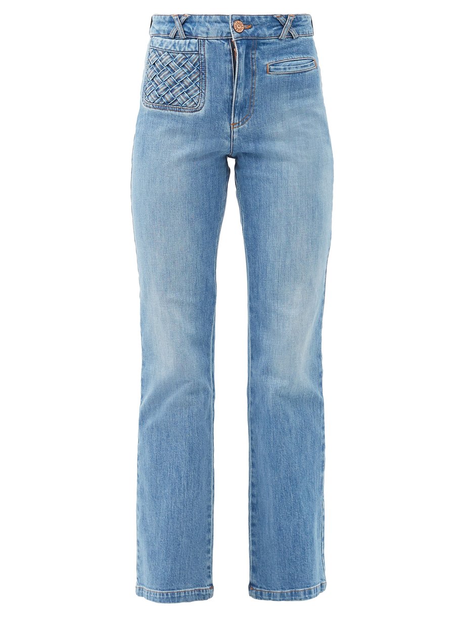 Blue Braided-pocket kick-flare jeans | See By Chloé | MATCHESFASHION US
