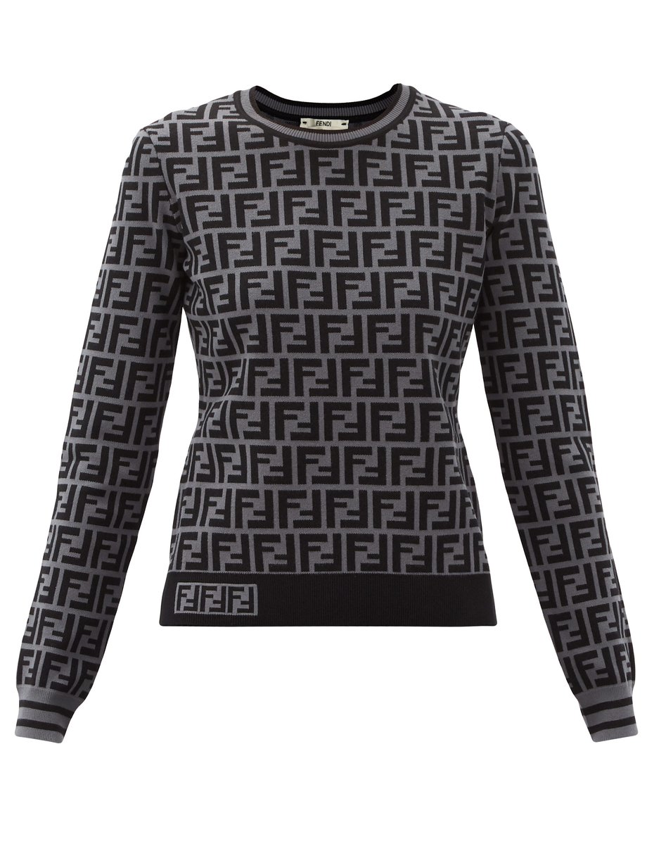 Grey FF-jacquard sweater | Fendi | MATCHESFASHION US