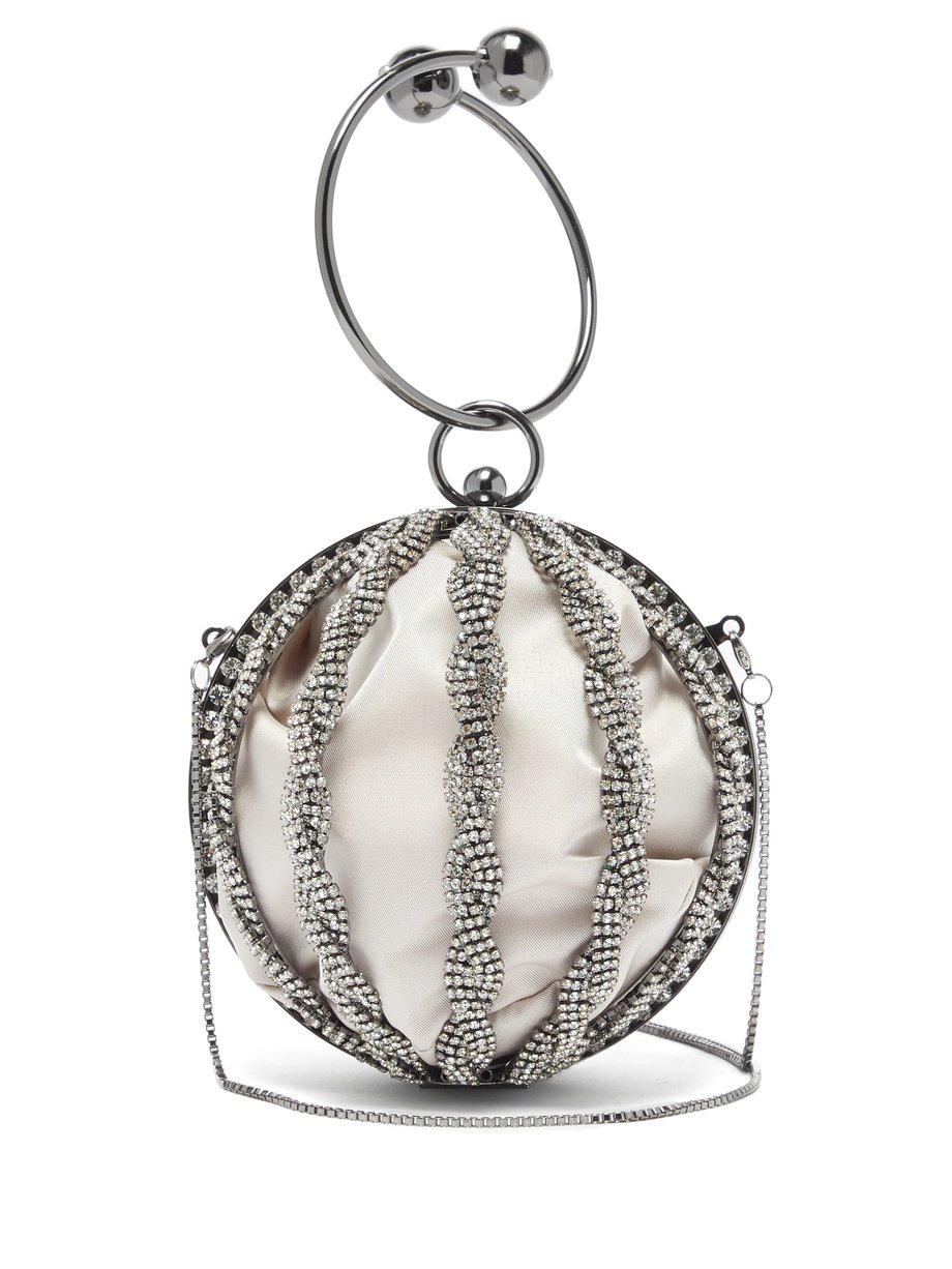 Metallic Tresse Boule crystal-embellished bag | Rosantica ...