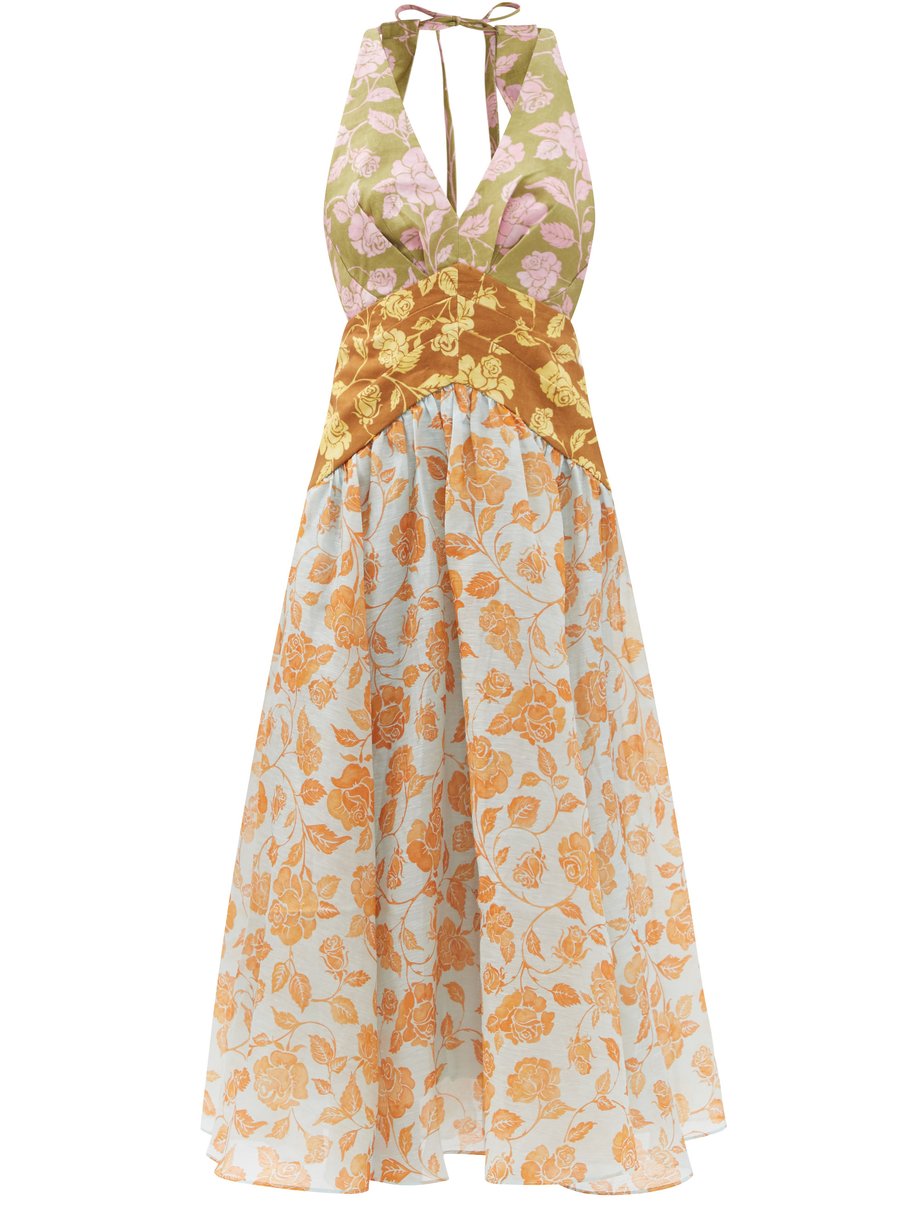 Print Lovestruck cutout-back floral-print midi dress | Zimmermann ...