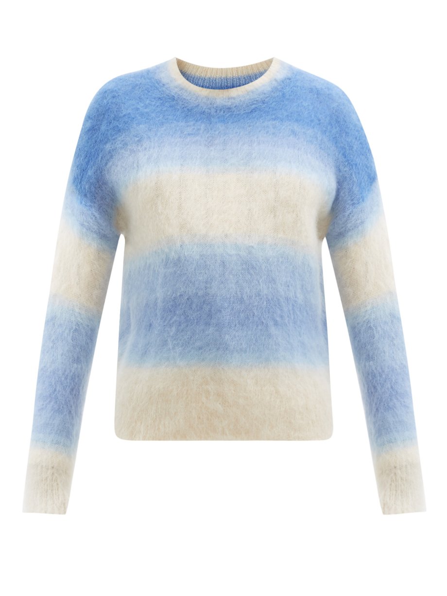 Blue Drussel gradient-stripe mohair-blend sweater | Isabel Marant ...