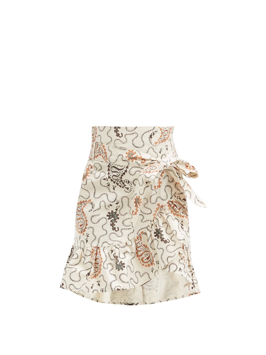 Registrering Prøve overskydende Ivory Liliko fluted-hem paisley-print cotton skirt | Isabel Marant Étoile |  MATCHESFASHION US