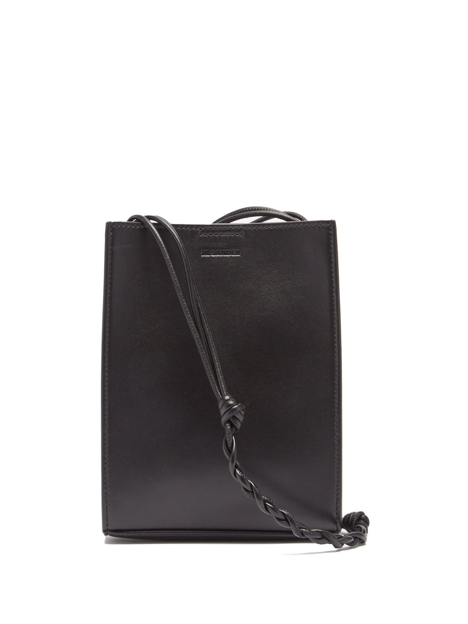 Black Tangle small logo-debossed leather shoulder bag | Jil Sander | MATCHESFASHION US