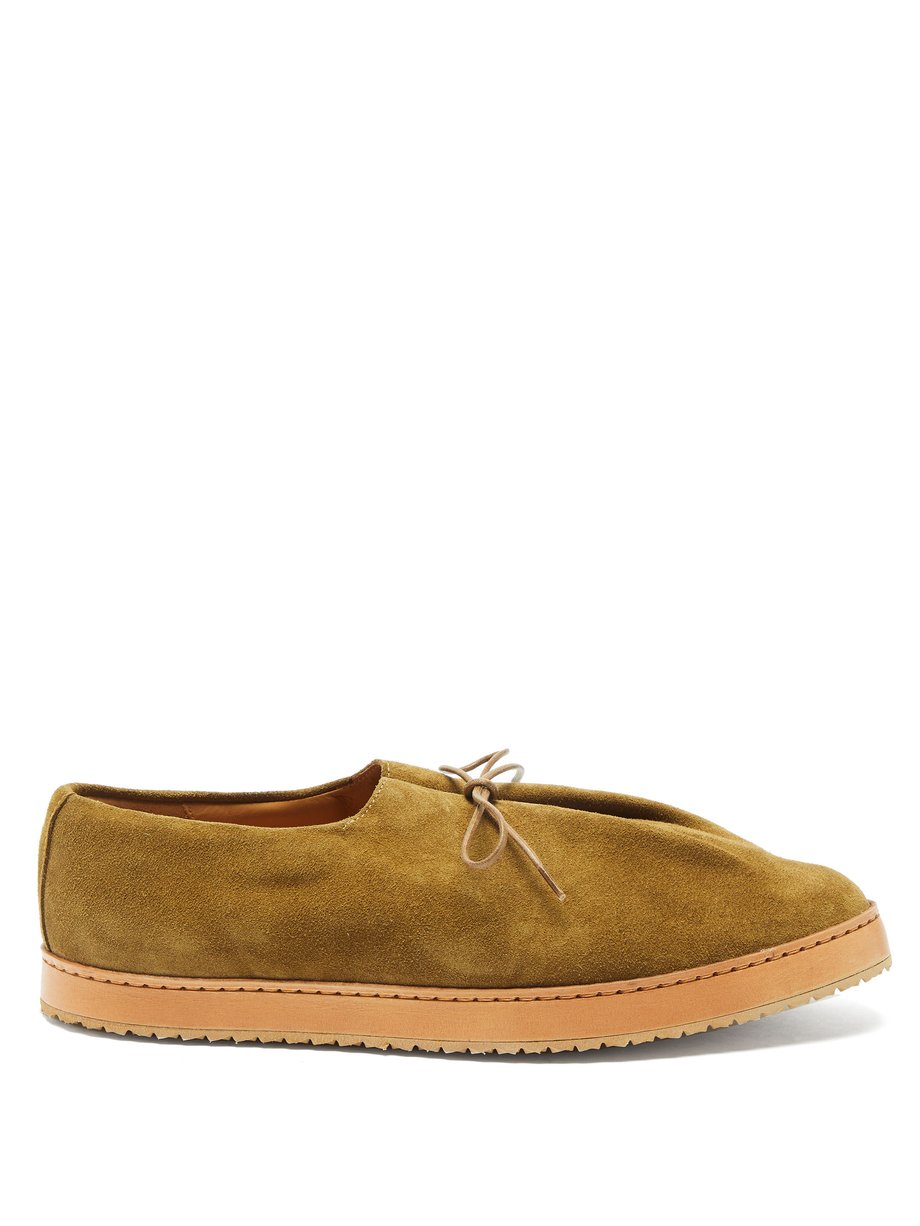 suede loafers tan