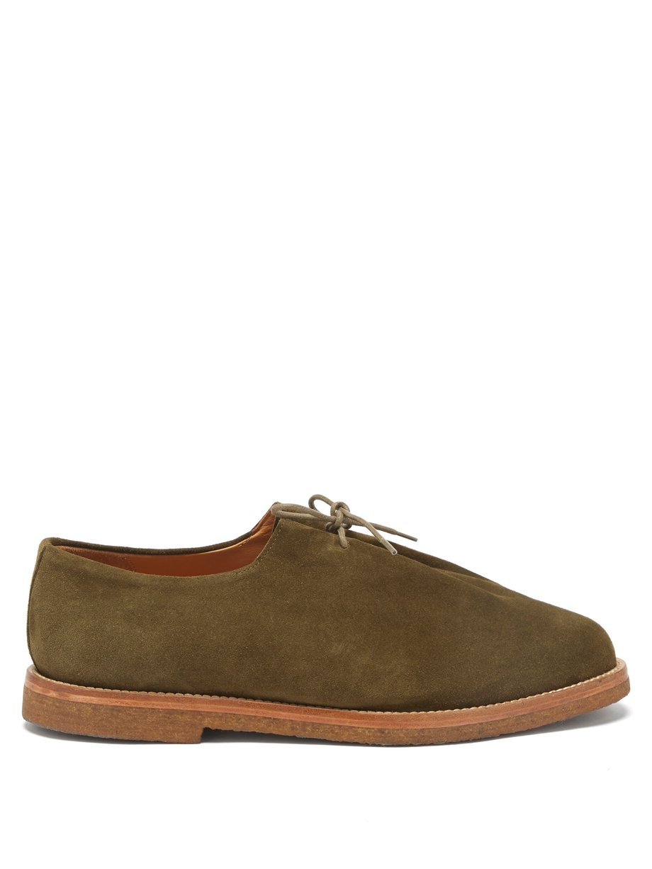 Ray lace-up suede Derby shoes Green Jacques Solovière | MATCHESFASHION FR
