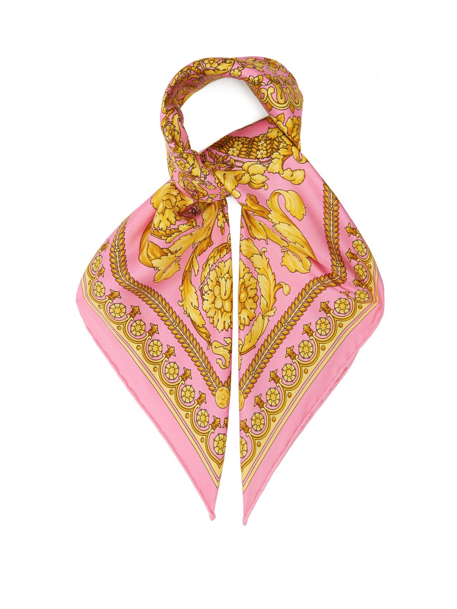Print Baroque-print silk scarf | Versace | MATCHESFASHION UK