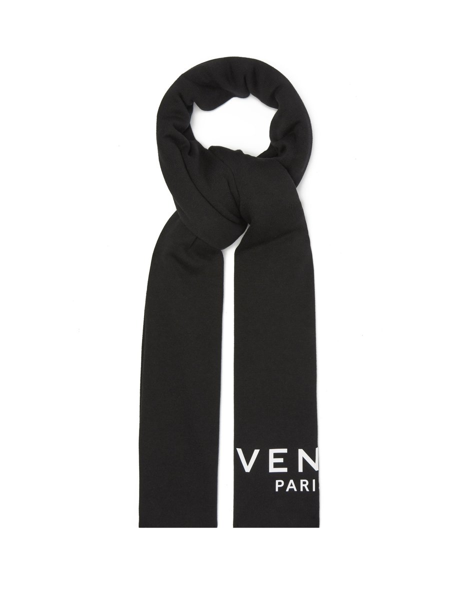 Black Logo-print cotton-blend scarf | Givenchy | MATCHESFASHION US