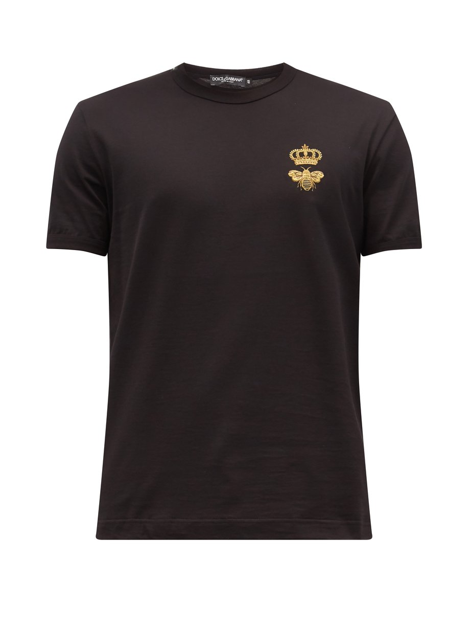 Crown-logo cotton-jersey T-shirt Black 