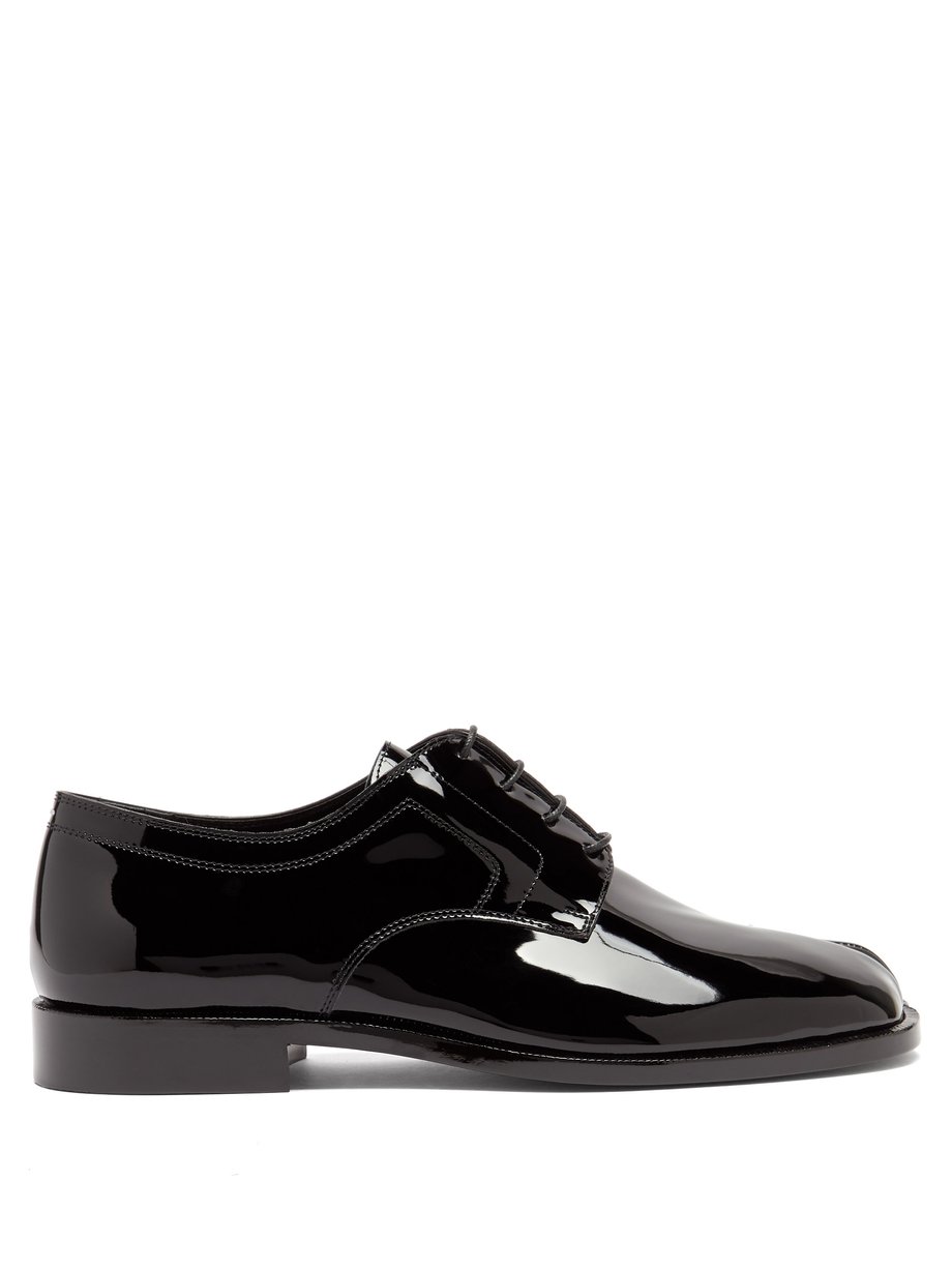 Maison Margiela Maison Margiela Tabi split-toe patent-leather derby ...