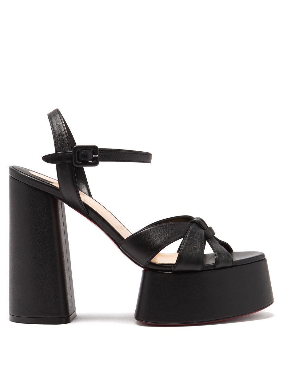 Black Foolanjalili 130 leather platform sandals | Christian Louboutin ...