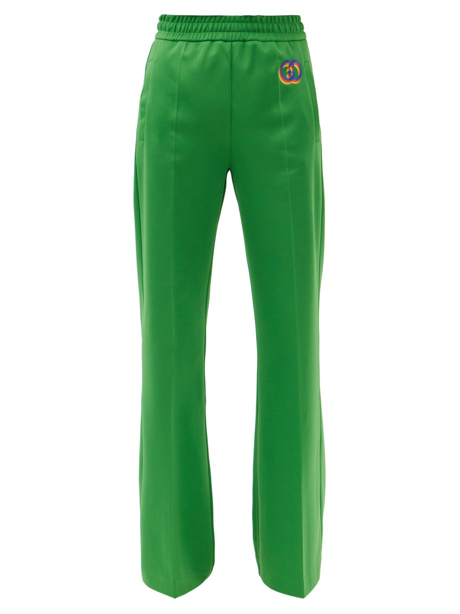 gucci track pants green