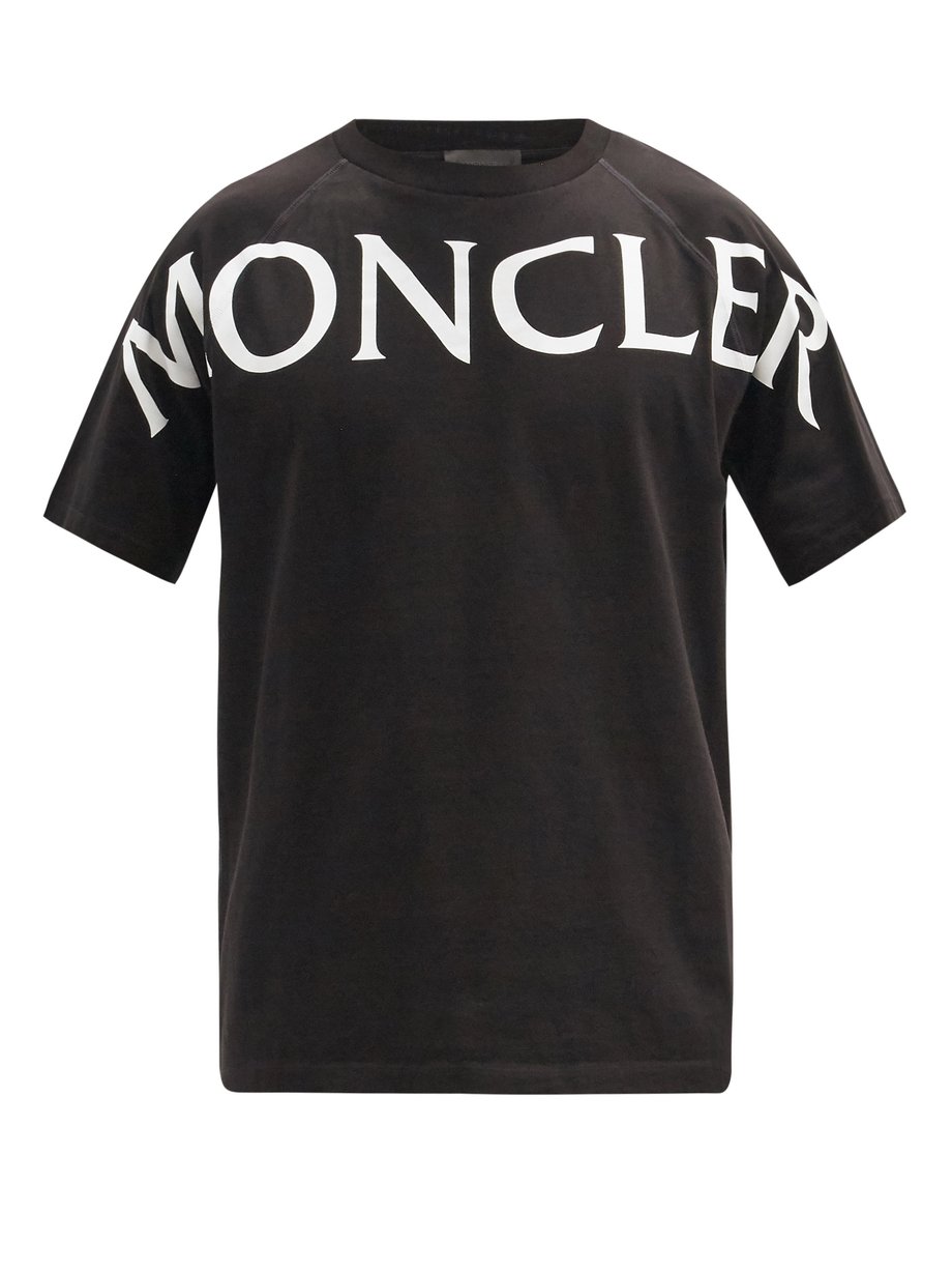 Black Logo-print cotton-jersey T-shirt | Moncler | MATCHESFASHION UK