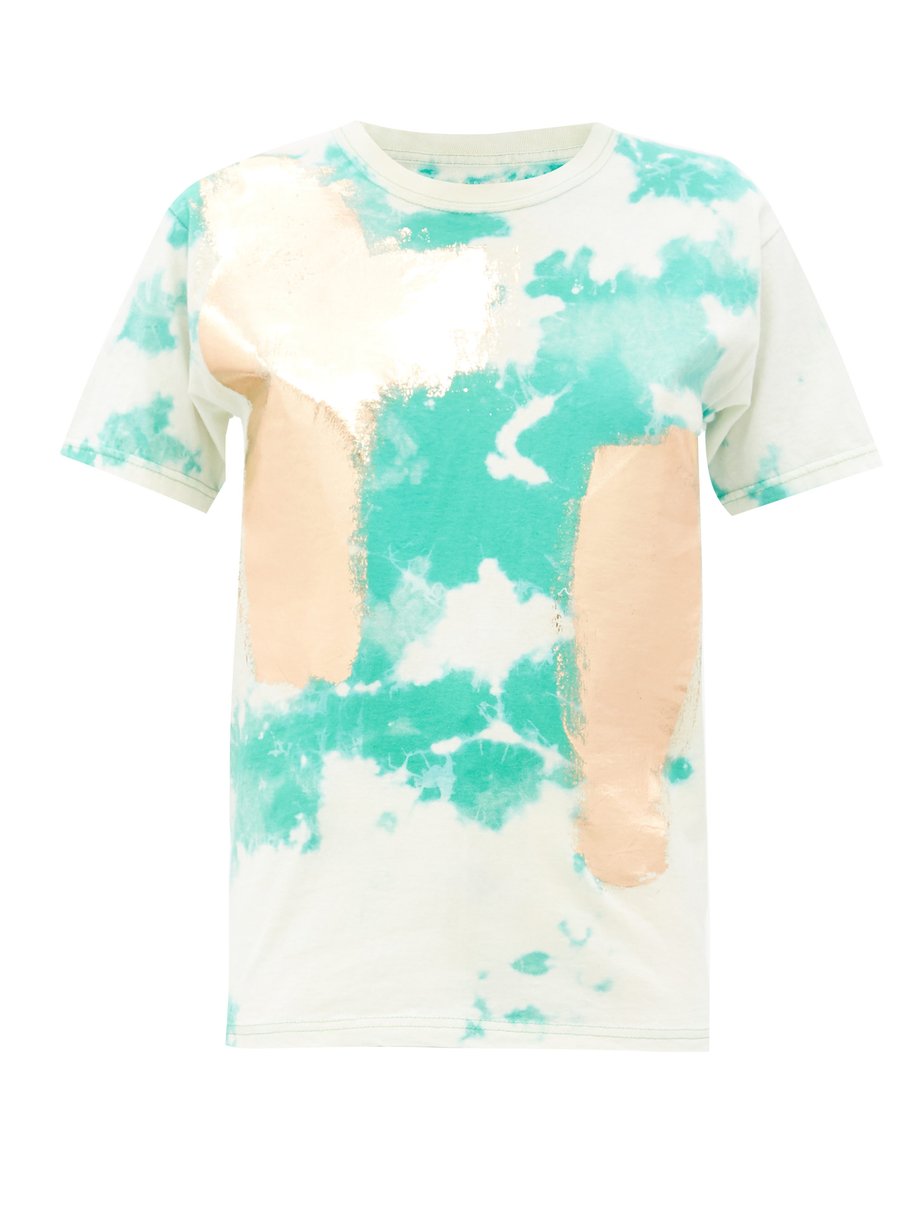 Print Tie-dye upcycled cotton-jersey T-shirt | Germanier ...