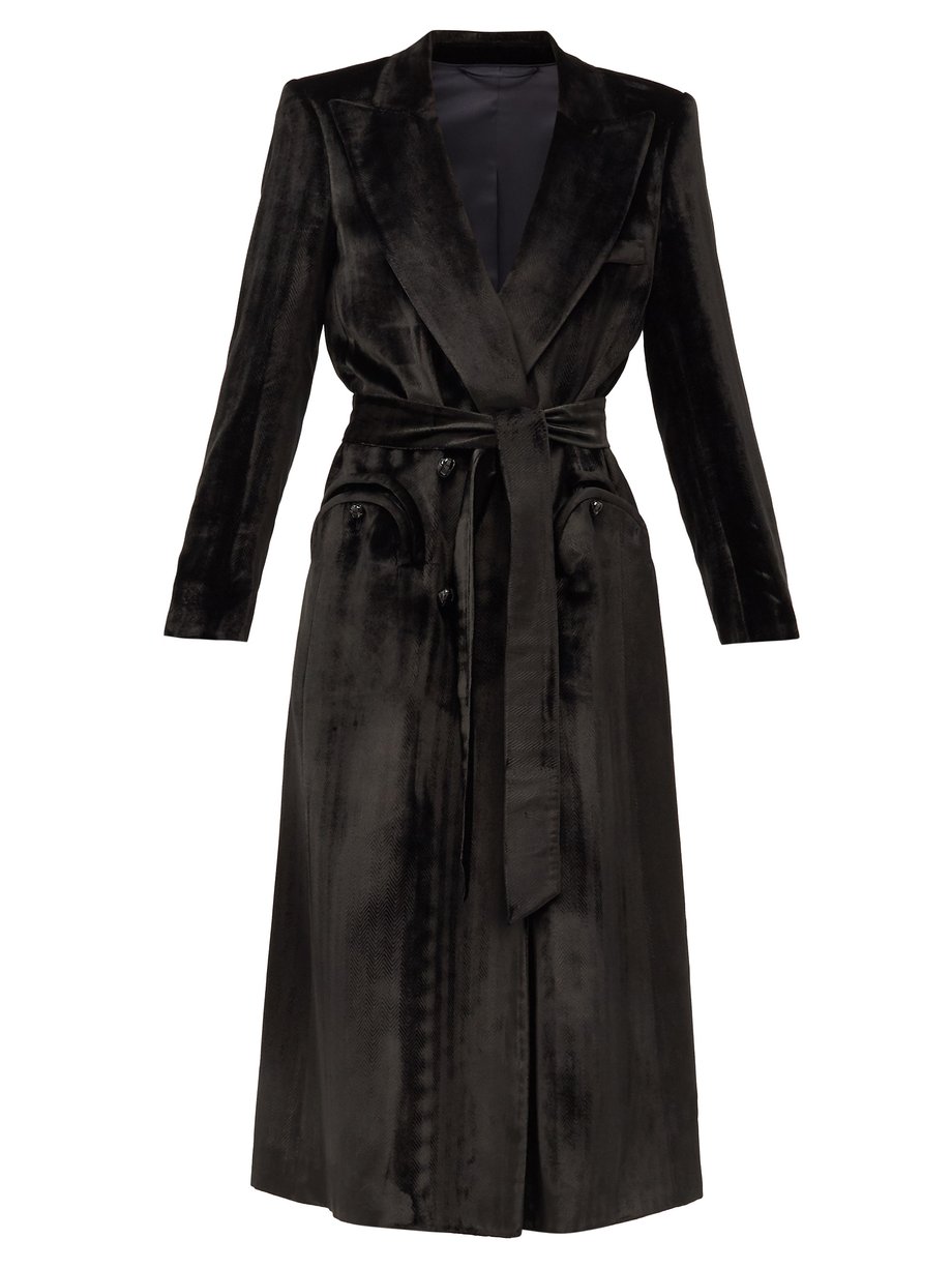 Black Étoile silk-blend velvet blazer dress | Blazé Milano ...