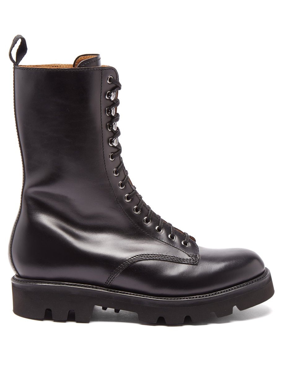 Black Sullivan leather combat boots | Grenson | MATCHESFASHION US