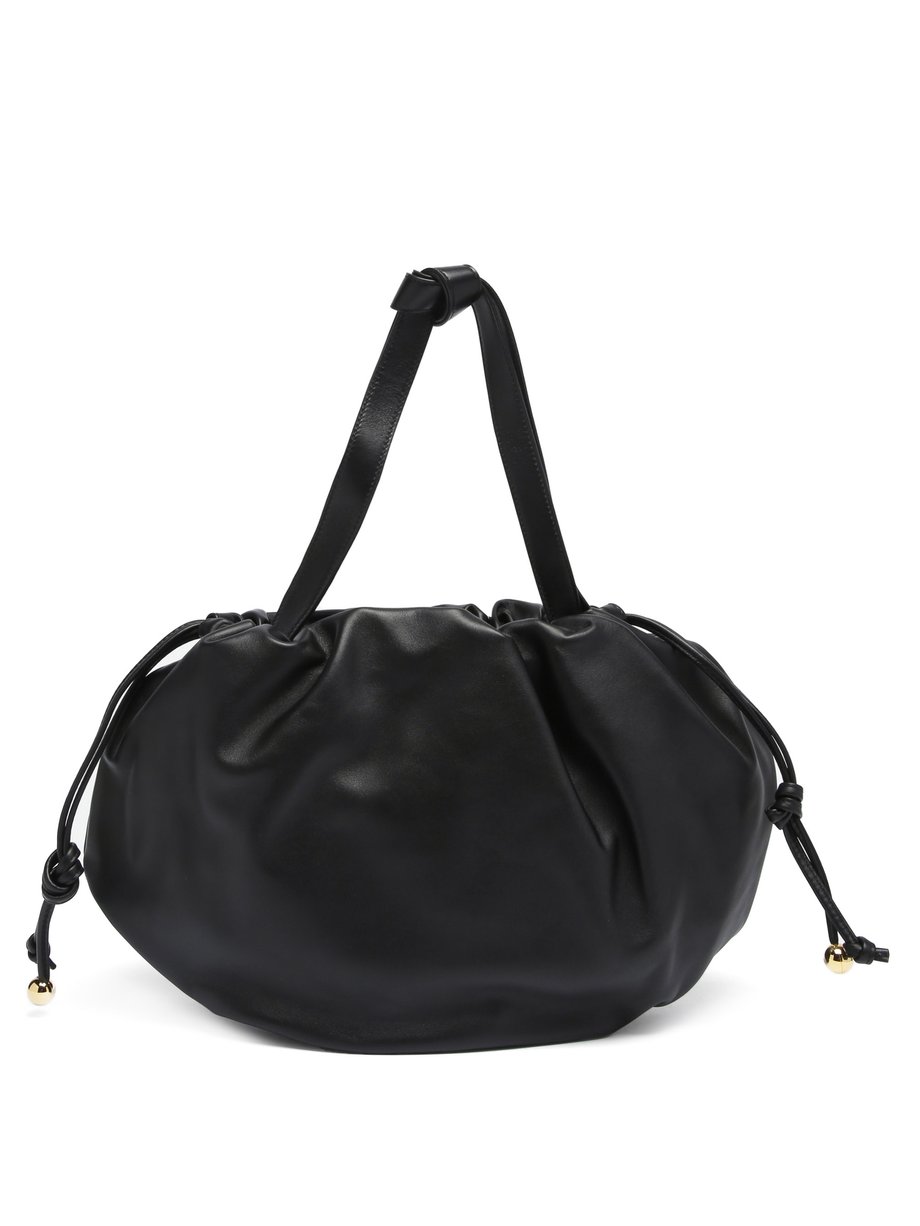 Black The Bulb medium drawstring leather shoulder bag | Bottega Veneta ...