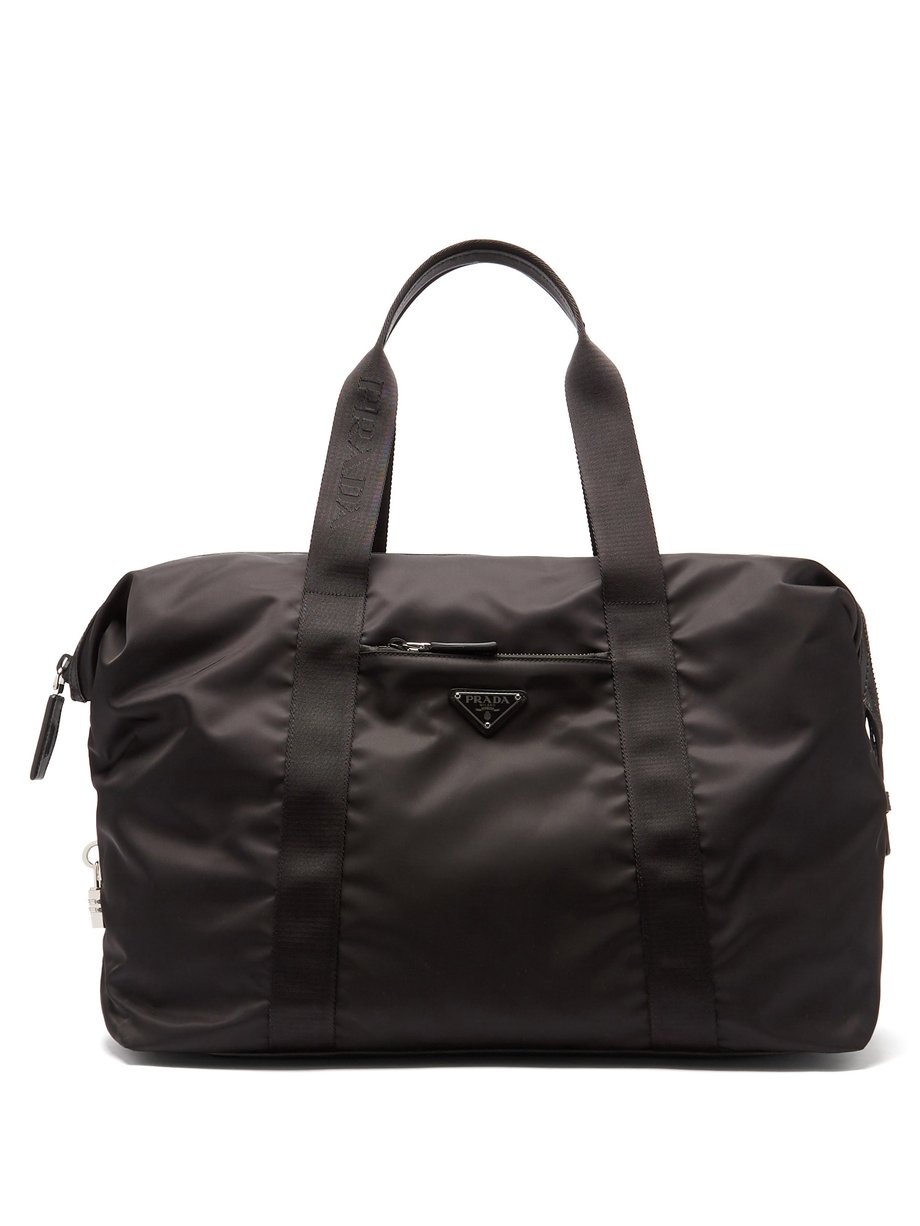 Padlock nylon duffel bag Black Prada | MATCHESFASHION FR