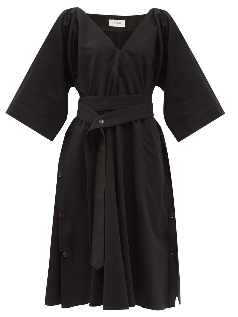 Black Belted gabardine dress | Lemaire | MATCHESFASHION US