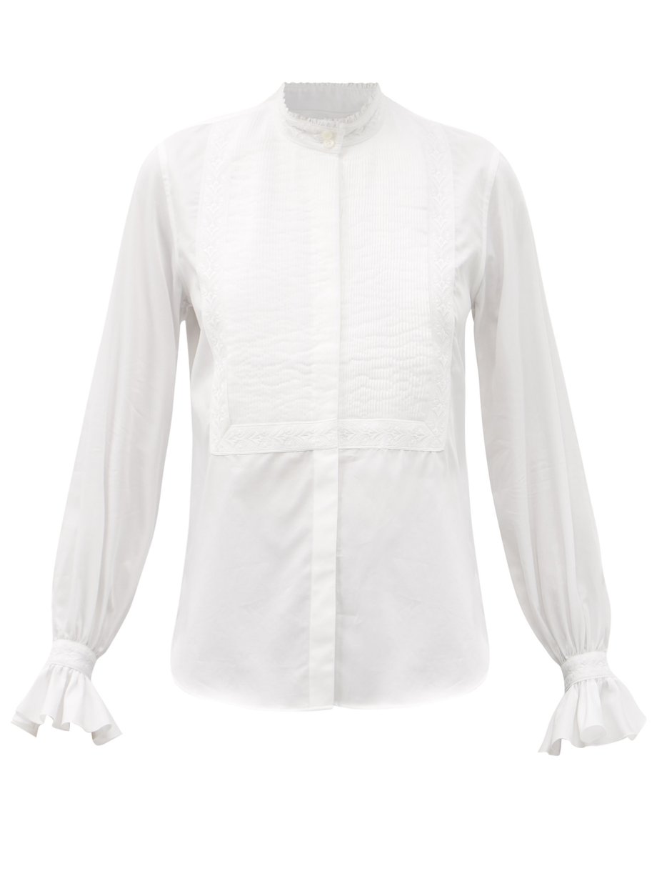 Bourrienne Paris X ブリエンヌ パリ ディス ニュー ディヴァイン ピンタック コットンツイルシャツ ホワイト