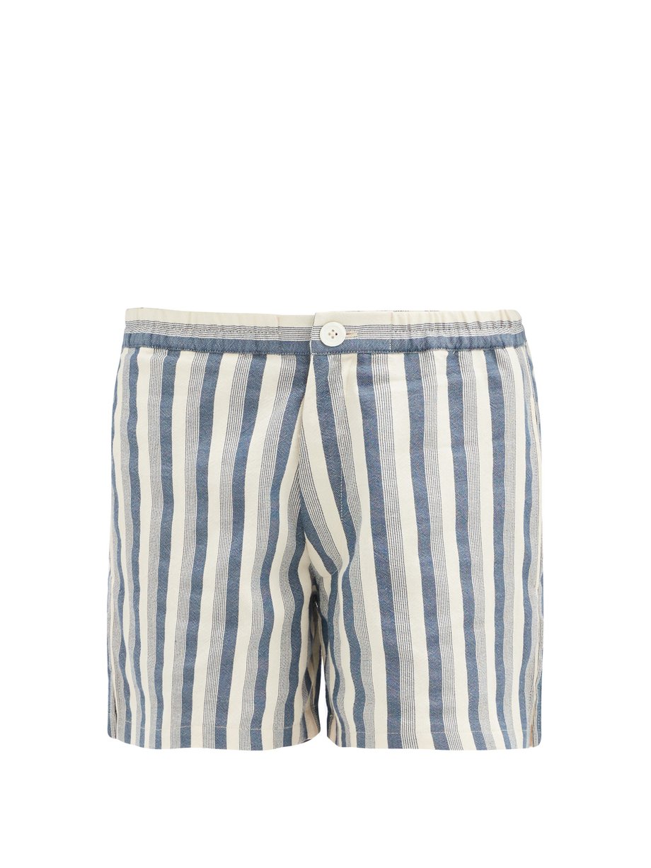 Print Striped cotton-blend shorts | Marrakshi Life | MATCHESFASHION AU