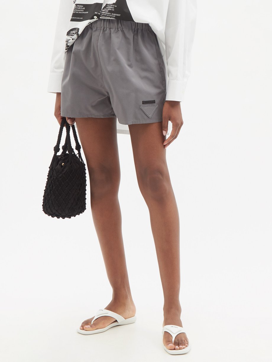 grey prada shorts