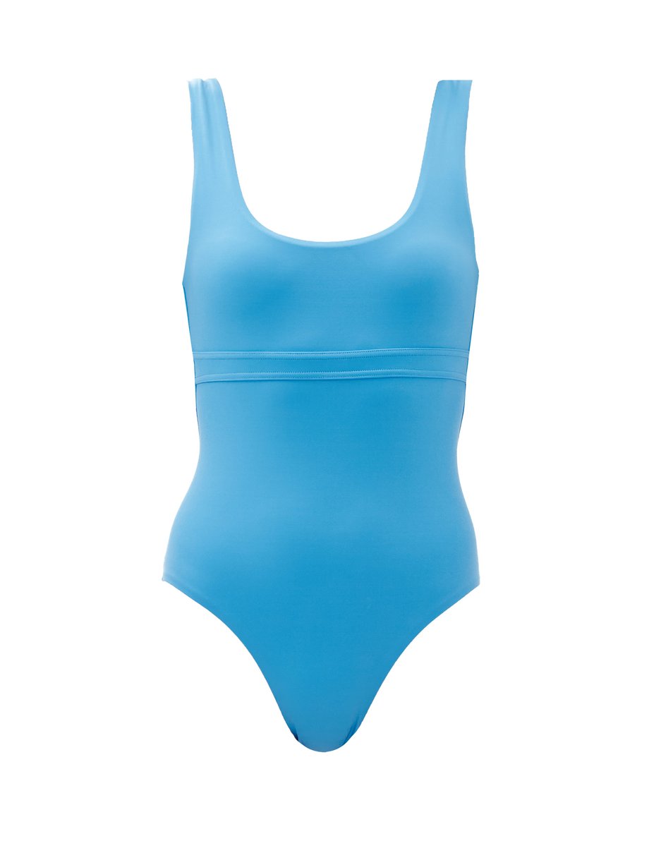Blue Kos scoop-back swimsuit | Melissa Odabash | MATCHESFASHION US