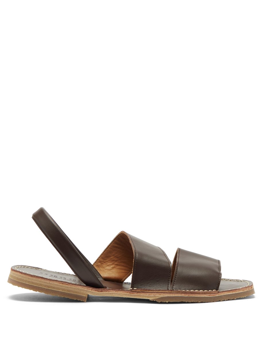 Brown Aloc leather sandals | Hereu | MATCHESFASHION US