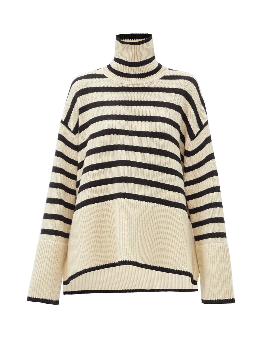Print High-neck striped knit sweater | Totême | MATCHESFASHION US