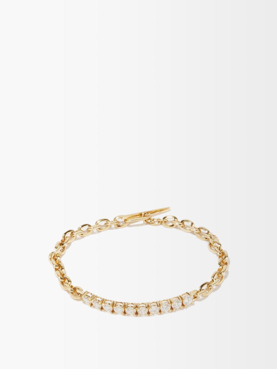 Diamond & 18kt gold bracelet