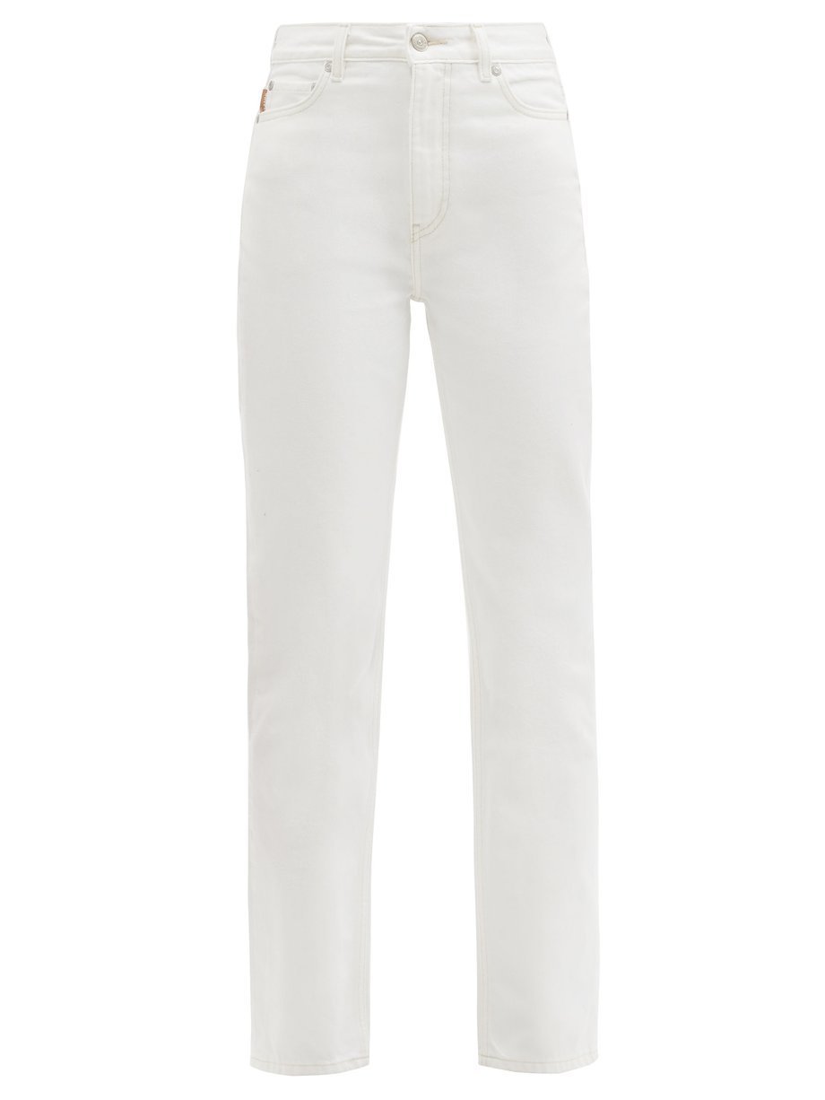 White High-rise straight-leg jeans | Ganni | MATCHESFASHION UK