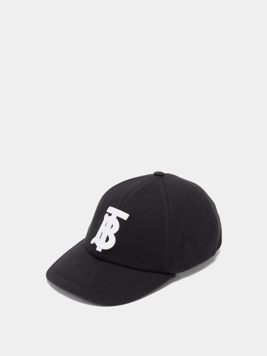 MATCHESFASHION Men Accessories Headwear Caps Logo-embroidered Cotton Baseball Cap Mens Black & White 