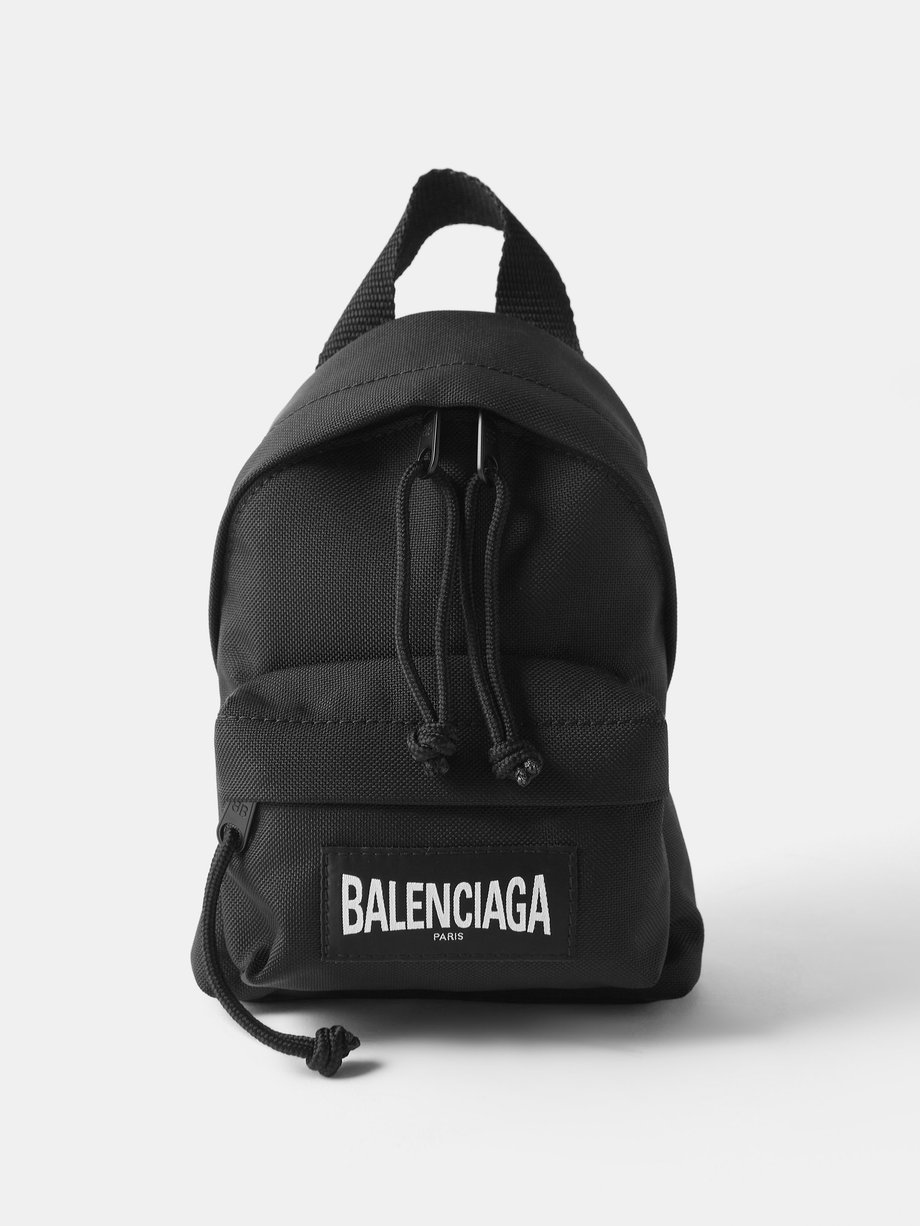 발렌시아가 Balenciaga Black Oversized XS recycled-nylon backpack