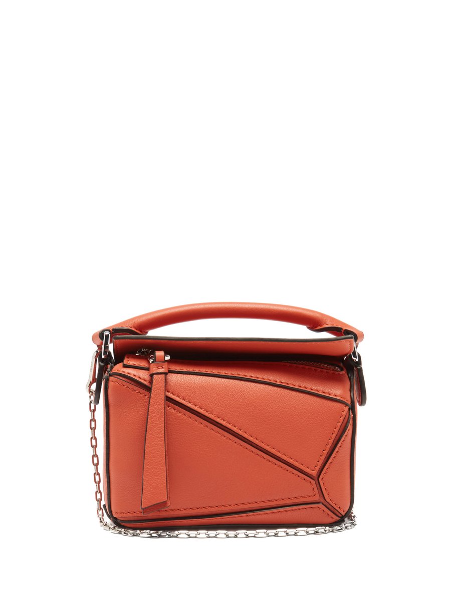 Orange Puzzle nano leather cross-body bag | Loewe Paula's Ibiza ...