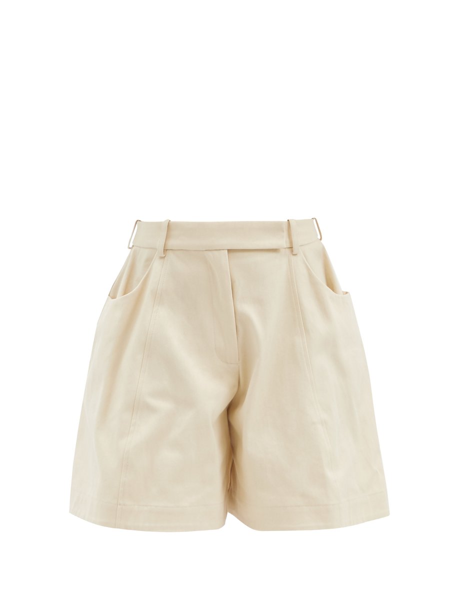 Neutral Puffed cotton-drill shorts | Simone Rocha | MATCHESFASHION US