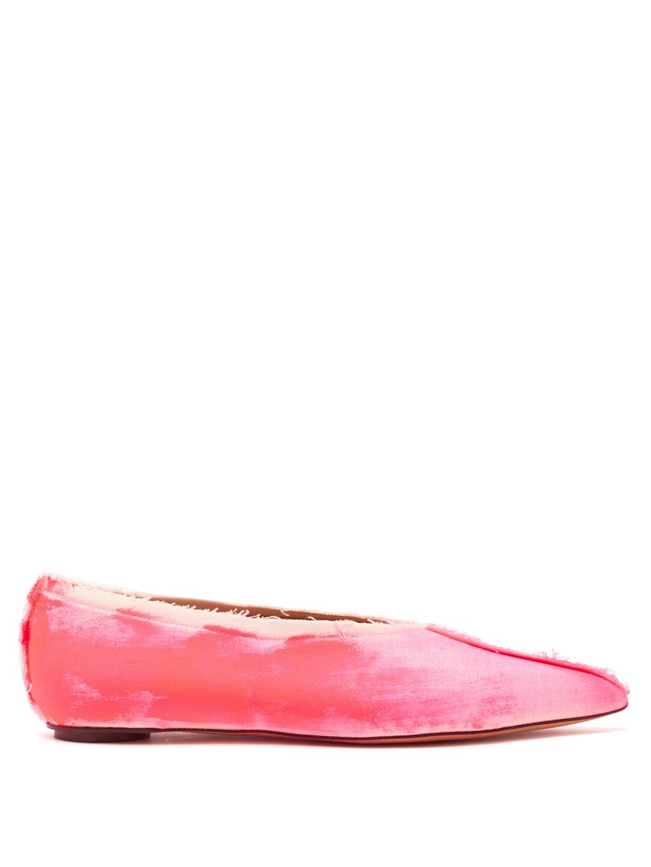 canvas ballerina flats