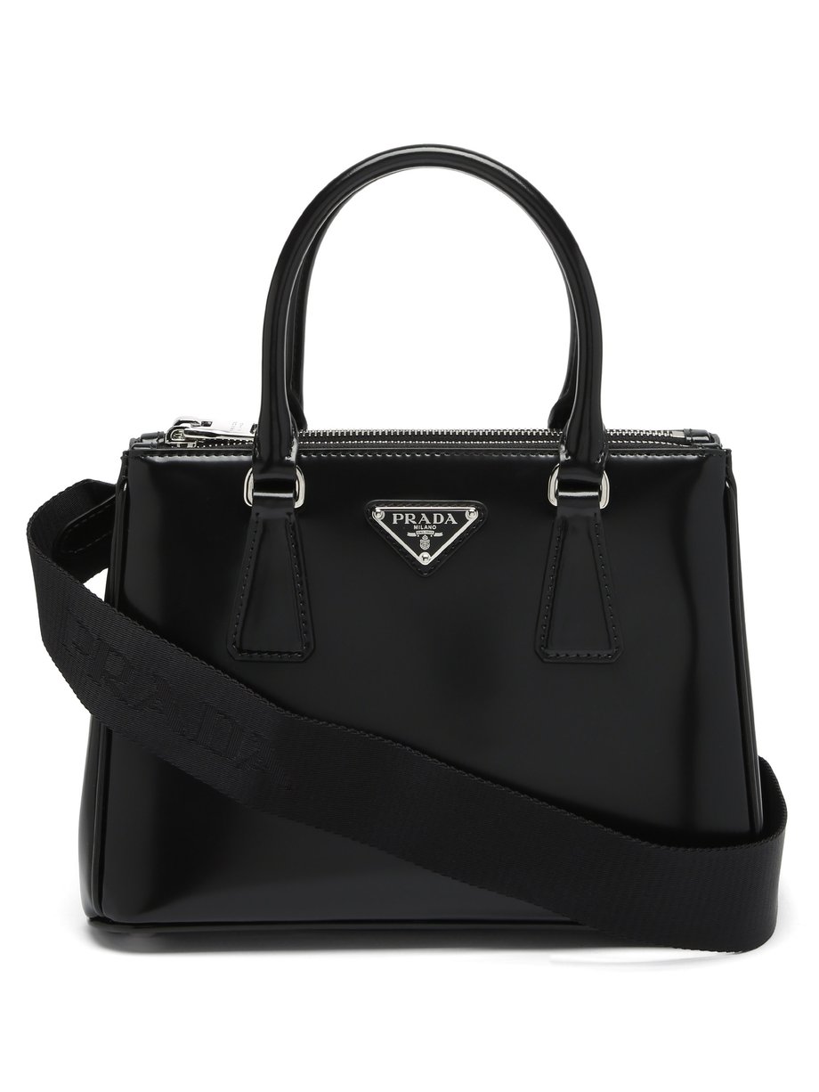 Spazzolato-leather cross-body bag Black Prada | MATCHESFASHION FR
